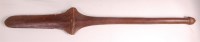 Lot 628 - A Fijian hardwood paddle club, the paddle...