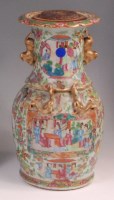 Lot 644 - A 19th century Cantonese famille verte vase,...