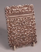 Lot 652 - An Indian silver calling card case, of shaped...