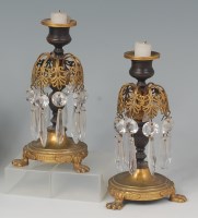 Lot 594 - A pair of late 19th century bronze and gilt...