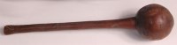 Lot 626 - A Fijian hardwood ula throwing club, with...