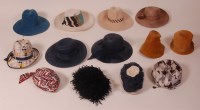 Lot 68 - A collection of ladies vintage hats, to...