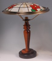 Lot 87 - A contemporary lignum vitae table lamp, having...