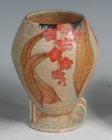Lot 13 - A 1930s Crown Devon pottery vase, of geometric...