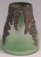 Lot 55 - A French Art Deco frosted green glass and...