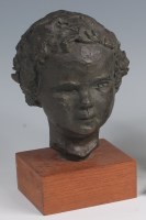 Lot 1 - In the manner of Jacob Epstein - A green...