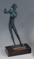 Lot 5 - After Salvador Dali - A green patinated and...