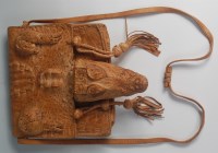 Lot 71 - An early 20th century crocodile skin handbag,...