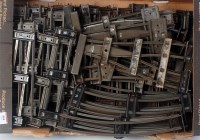 Lot 444 - A large tray of Hornby clockwork track...