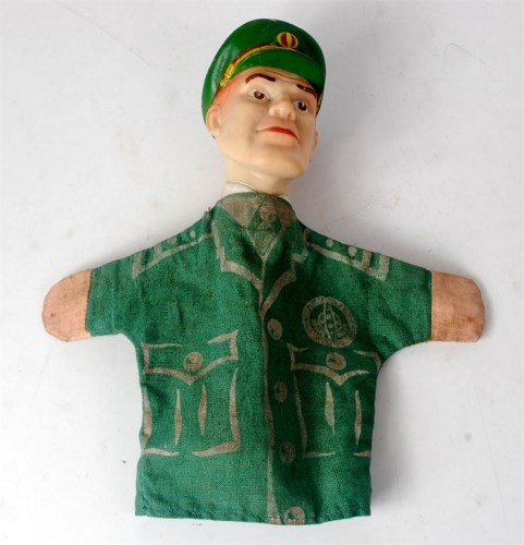Lot 3171 - Dan Dare glove puppet vinyl head with cloth...