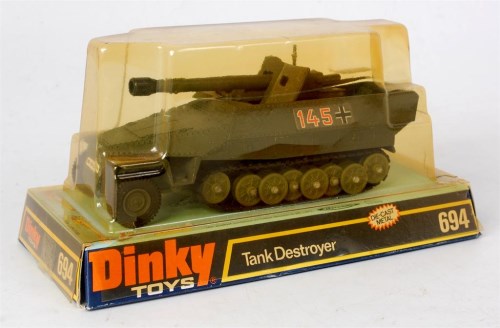 Lot 1959 - Dinky Toys, 694 Hanomag tank destroyer, grey...