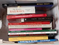 Lot 21 - A box of bus and railway books, some modern...