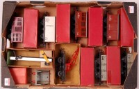 Lot 308 - A large tray of 9 boxed Hornby postwar items...