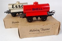Lot 328 - Hornby 1948-50 red 'Shell' No. 1 tank wagon -...
