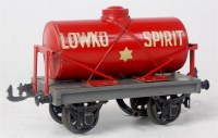 Lot 341 - Bassett-Lowke 1922-37 red Lowko spirit tanker (G)