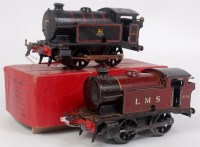 Lot 395 - Hornby 1950-54 gloss maroon LMS clockwork type...