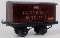 Lot 406 - Hornby 1928 Jacob's Biscuits van, maroon body...