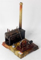 Lot 105 - Bing stationary steam plant comprising of tin...