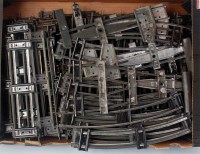Lot 402 - A large tray of Hornby clockwork track...