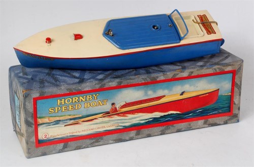 Lot 3125 - Hornby, No.2 'Swift' speedboat, blue hull with...