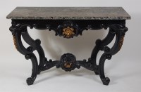 Lot 1031 - A 19th century Rococo period ebony and...