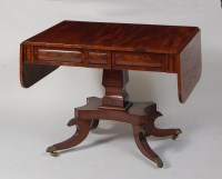 Lot 989 - A late Regency mahogany pedestal sofa table,...