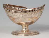 Lot 584 - A George III silver pedestal sweetmeat basket,...