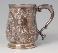 Lot 585 - A George III silver bell shaped christening...