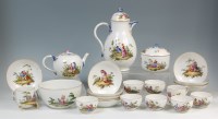Lot 470 - A late 18th century Meissen porcelain part tea...