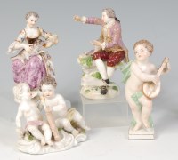 Lot 472 - A pair of 19th century Meissen porcelain...