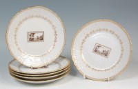 Lot 485 - A set of six Richard Ginoro porcelain dessert...