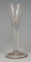 Lot 509 - An 18th century wine glass, with drawn trumpet...