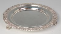 Lot 601 - A modern Irish silver salver, having Celtic...