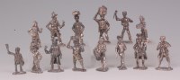 Lot 608 - A set of fourteen modern miniature silver...