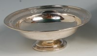 Lot 621 - A George V silver pedestal fruit bowl, having...