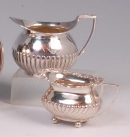 Lot 634 - A Victorian silver cream jug, of half reeded...