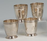 Lot 641 - A set of four Asprey & Co silver spirit...