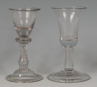Lot 501 - An 18th century small wine glass, the lipped...