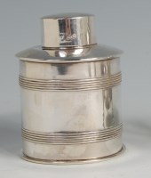 Lot 652 - An Edwardian silver lidded tea canister, of...