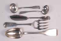 Lot 661 - Assorted 19th century silver flatware, in the...