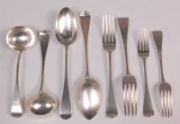 Lot 663 - An early Victorian silver harlequin cutlery...