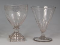 Lot 532 - A Regency period glass rummer, the pointed...