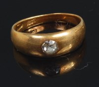 Lot 692 - A gents 18ct gold diamond solitaire ring, the...