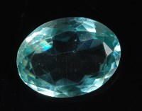 Lot 695 - A loose aquamarine stone, of good size, being...