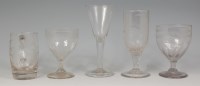 Lot 534 - A 19th century glass rummer, with spiral...