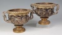 Lot 720 - A pair of 19th century French bronze and...