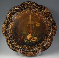 Lot 729 - A mid-Victorian papier-mache serving tray by B....