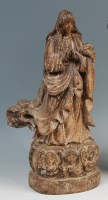 Lot 735 - An 18th century continental carved and...