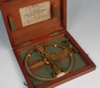 Lot 737 - A Victorian mahogany cased 360º protractor, by...