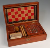 Lot 738 - A Victorian mahogany cased games compendium,...